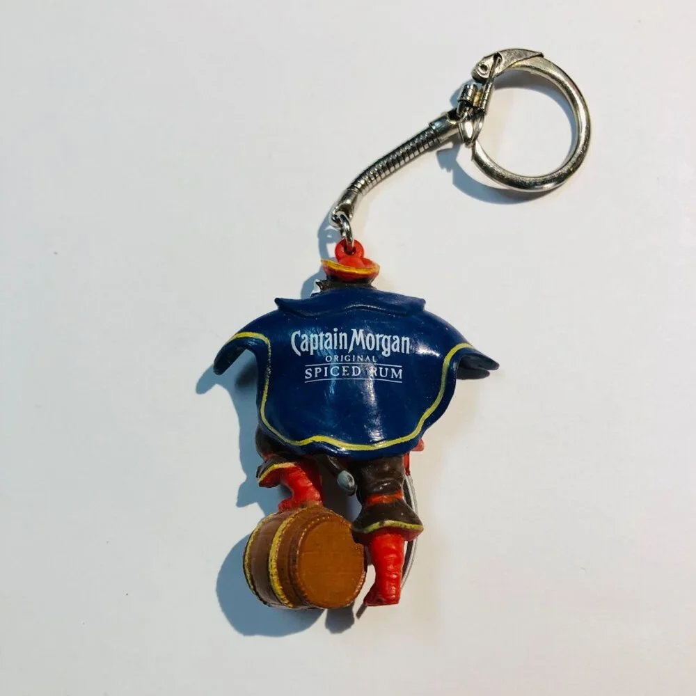 Vintage Captain Morgan Original Spiced Rum Pirate Keychain Figurine